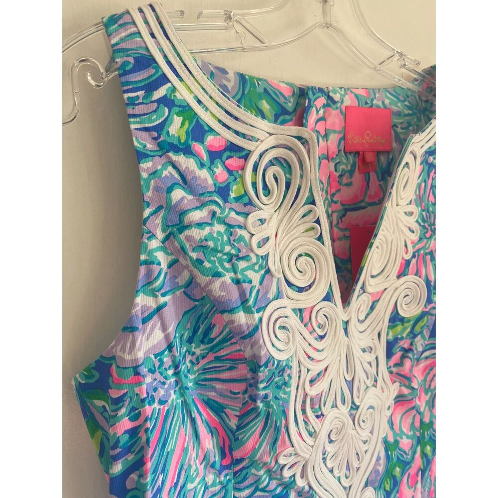 NWT Lilly Pulitzer Gabby Stretch Shift Dress Full Bloom Lace Women's Size 10